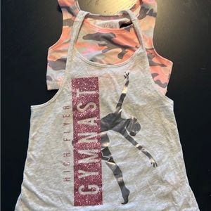 Girls Gymnast two-piece tank (tank and sports bra)